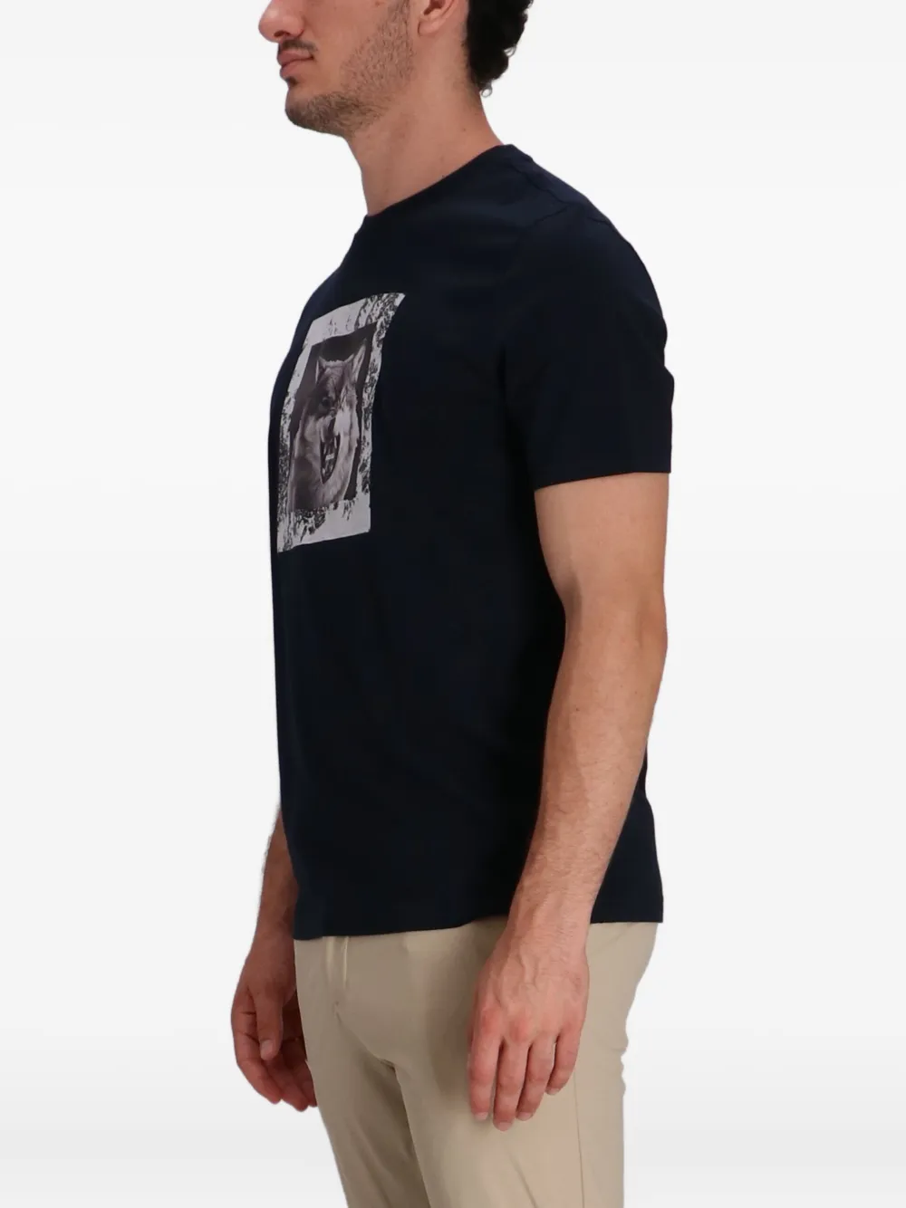 BOSS T-shirt met ronde hals Blauw