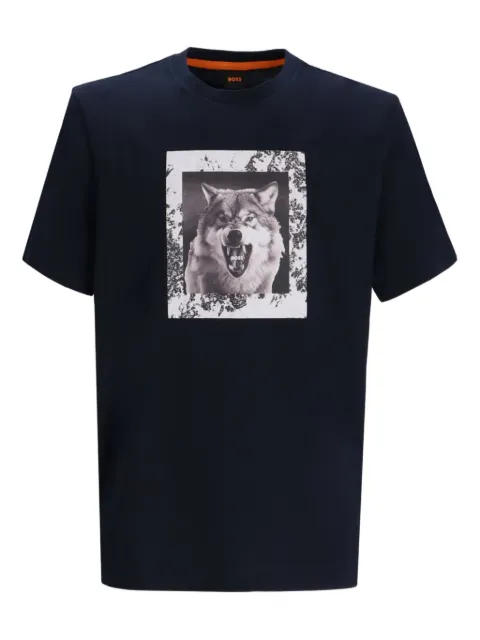 BOSS T-shirt girocollo con stampa