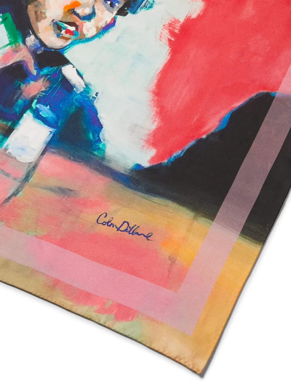  Stuart Weitzman X Kidsuper Artwork Silk Scarf - Red 
