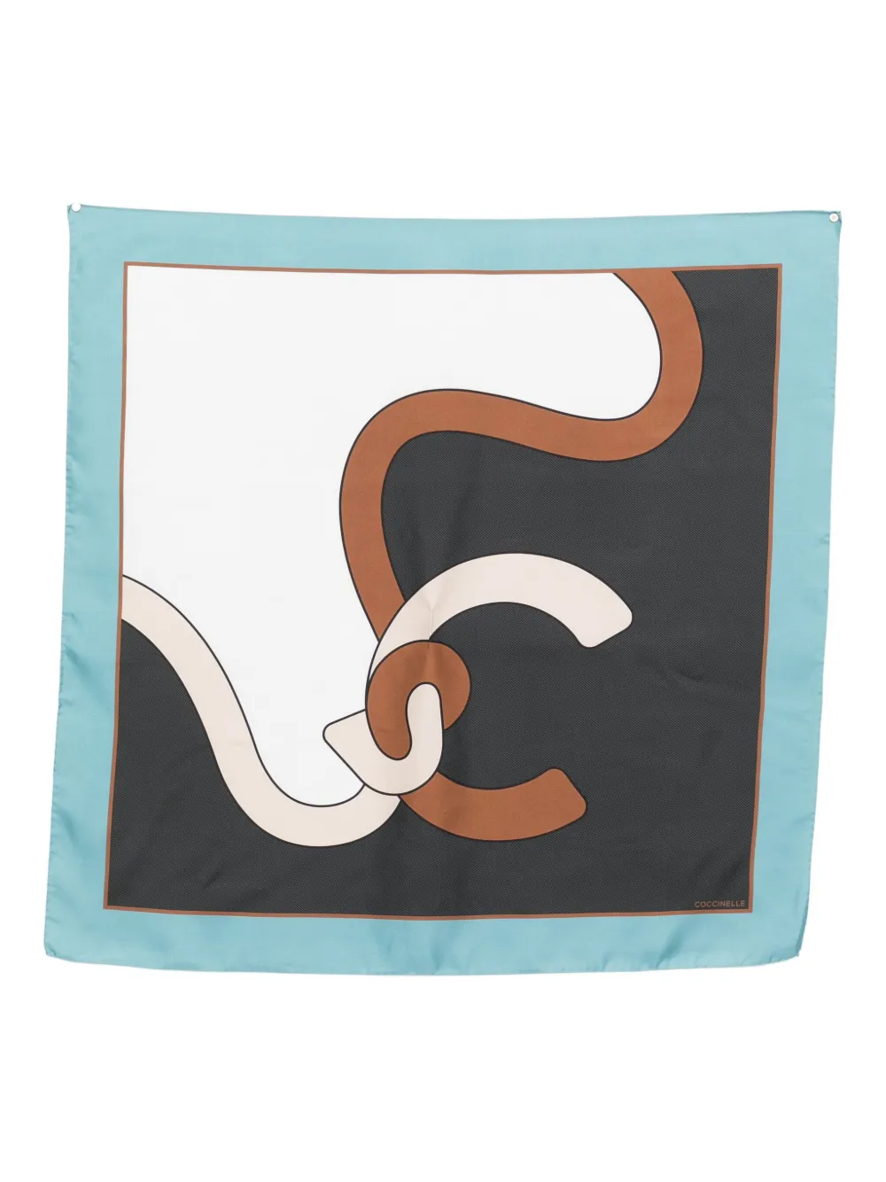 Coccinelle Silk Scarf In Multi