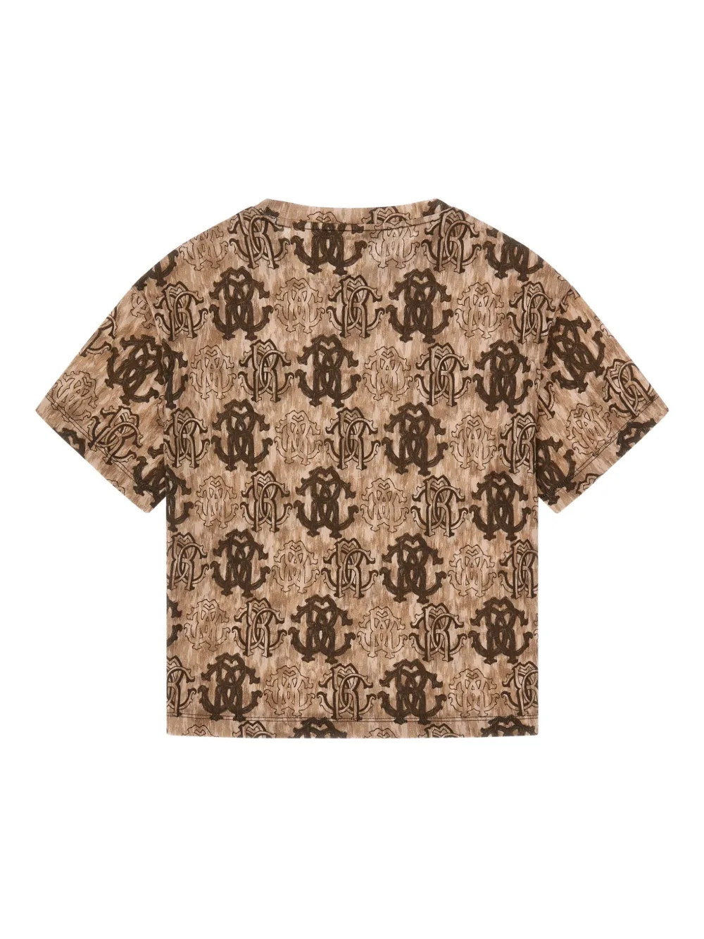 Roberto Cavalli Logo-print T-shirt In Brown