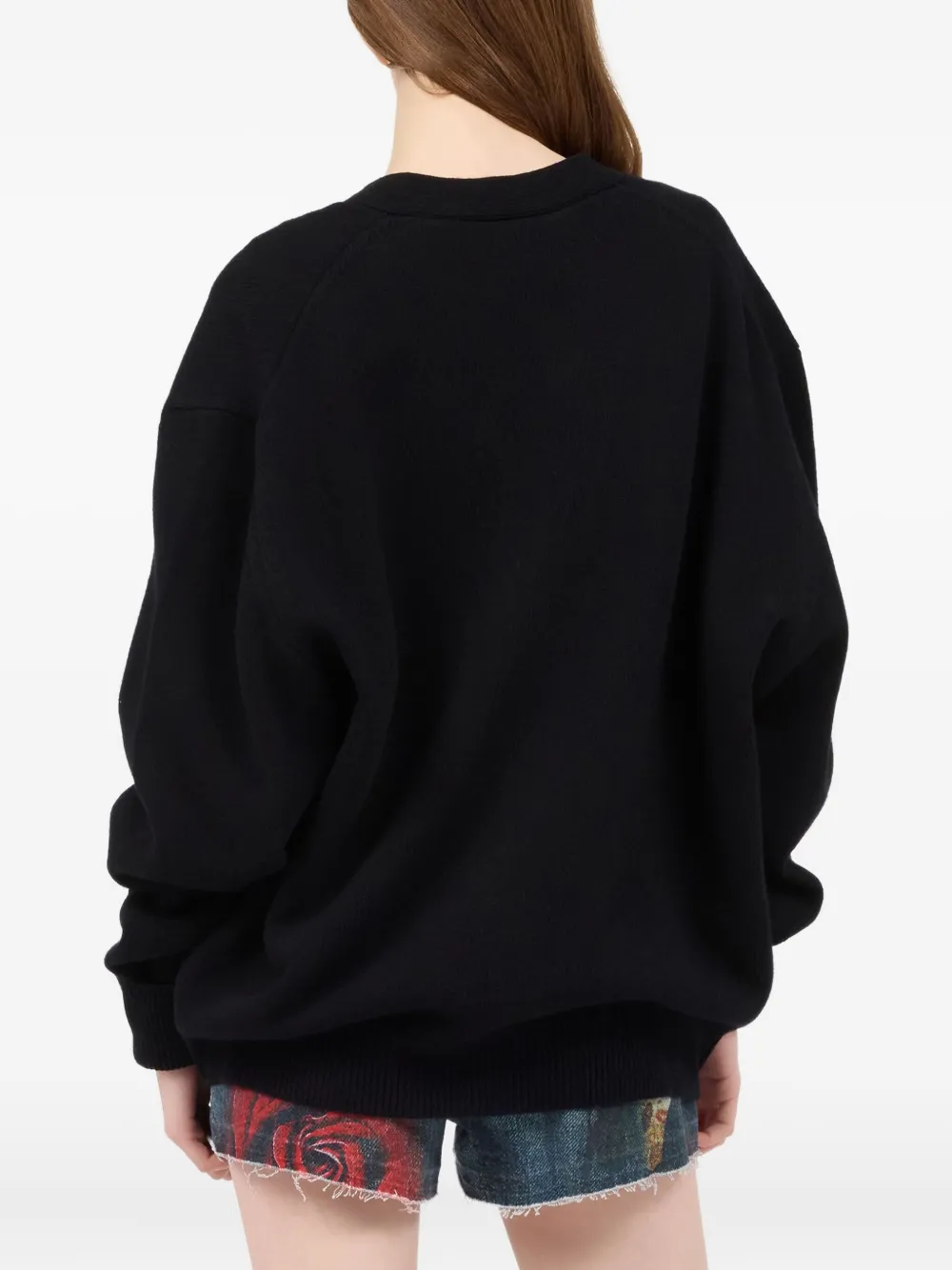 Roberto Cavalli Vest met gouden knoop Zwart