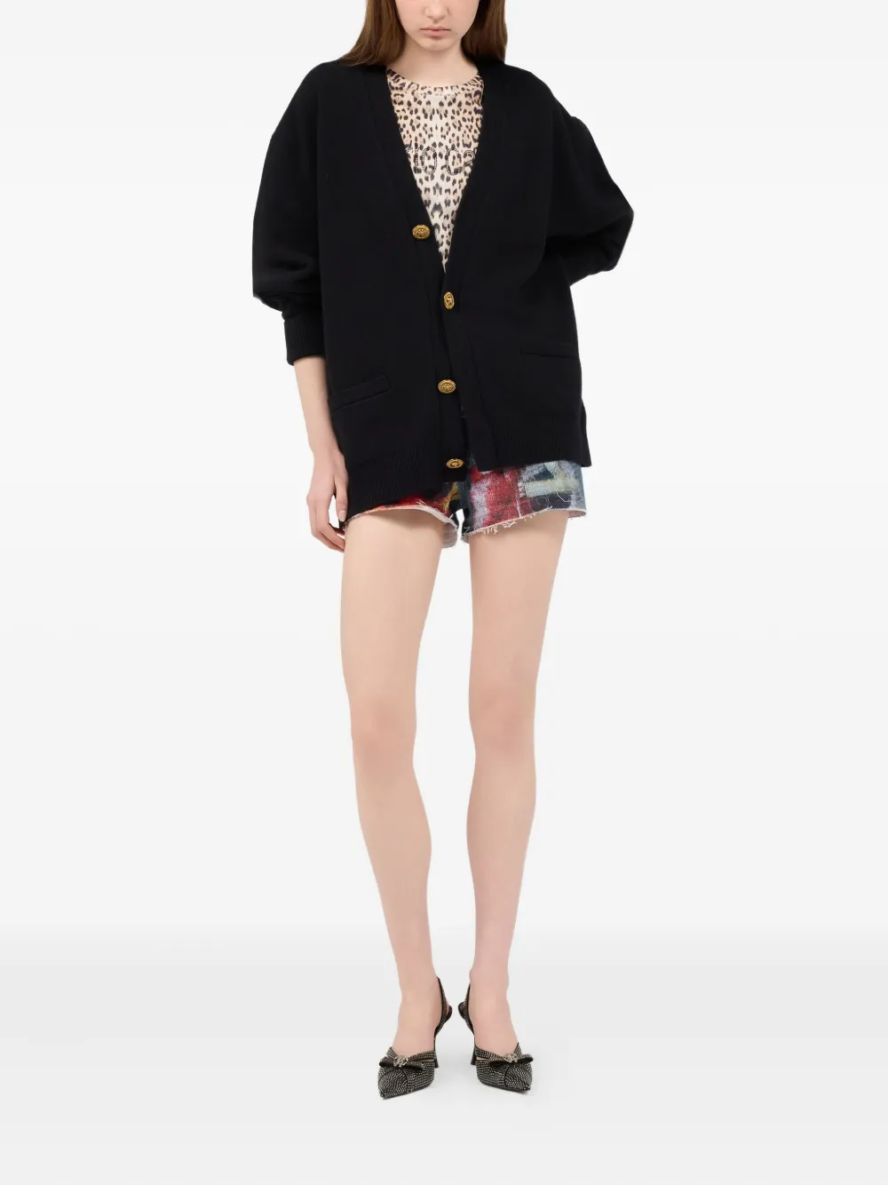 Roberto Cavalli gold button cardigan | Cardigans | Image 2