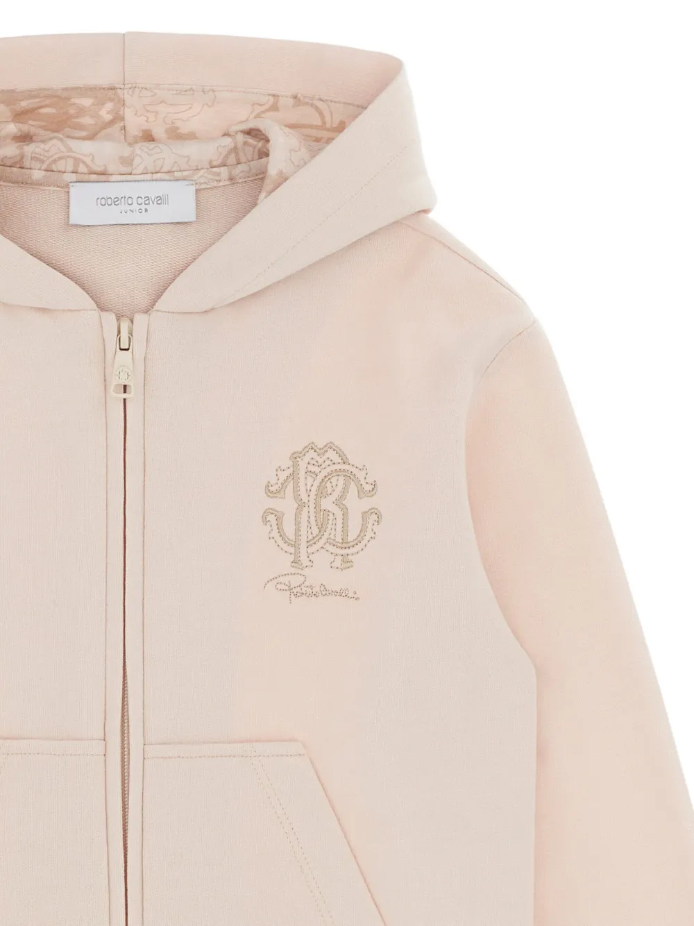 Roberto Cavalli Sweater met logo Beige