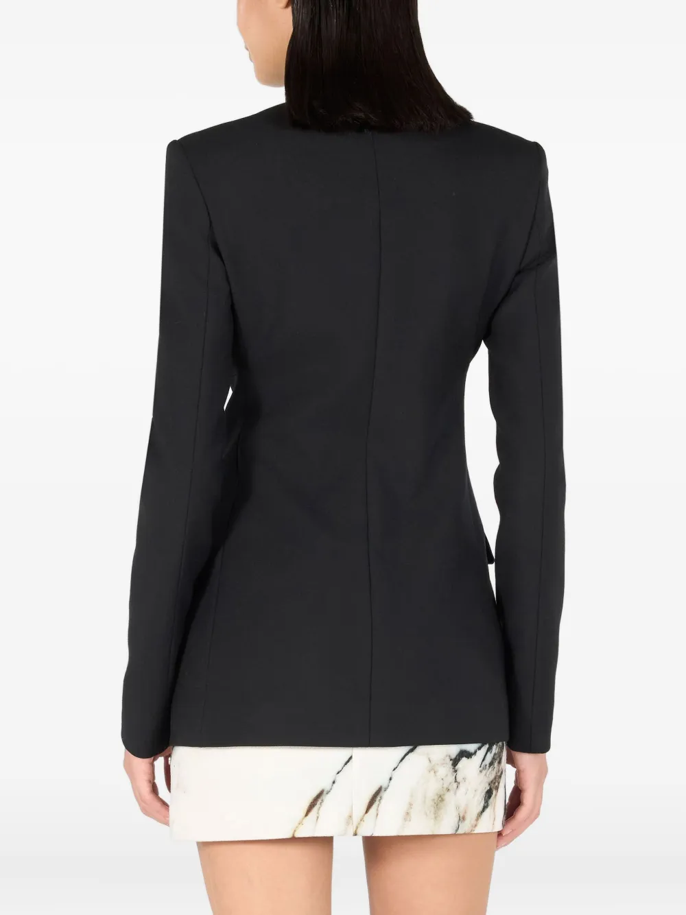 Roberto Cavalli Button Equestrian-style Blazer In Black