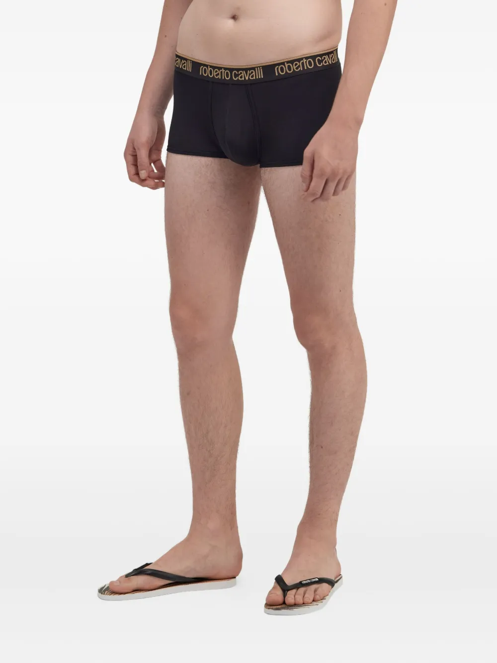 Roberto Cavalli Boxershorts met logoband Zwart