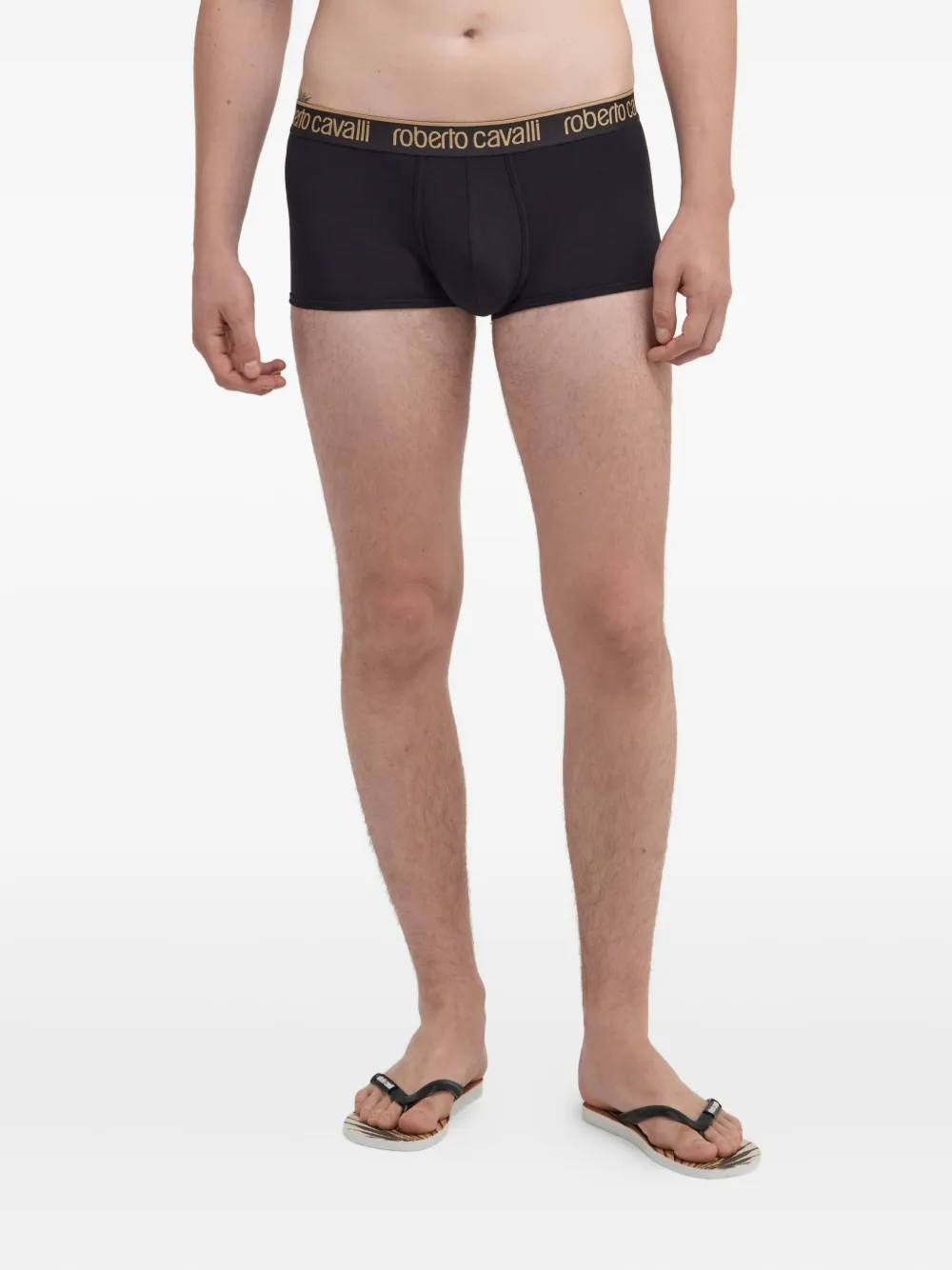Roberto Cavalli Boxershorts met logoband Zwart