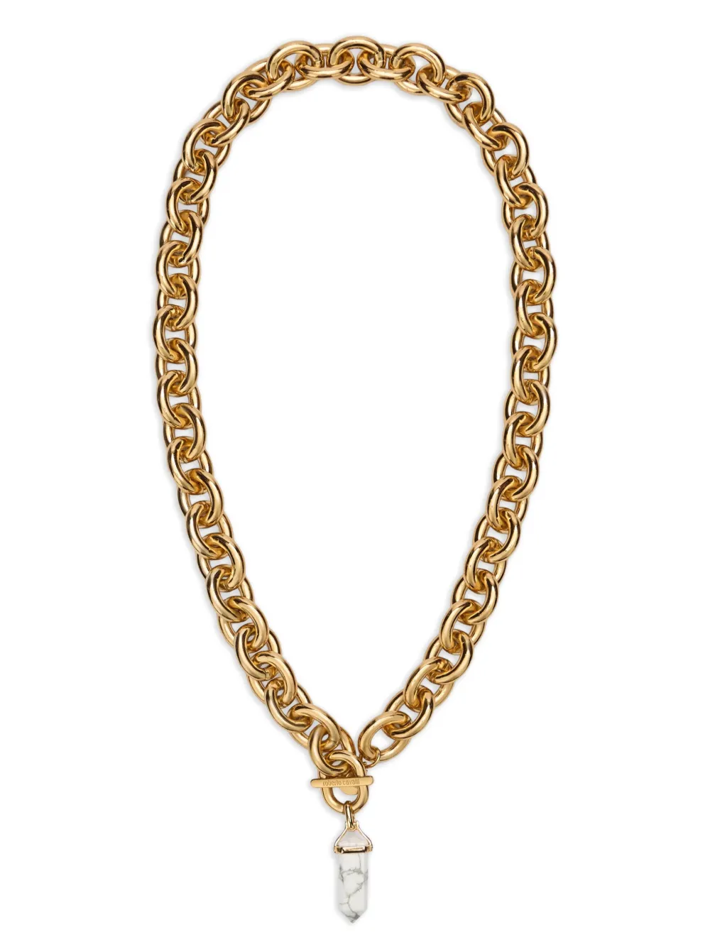 Roberto Cavalli stone-pendant chain necklace - Oro
