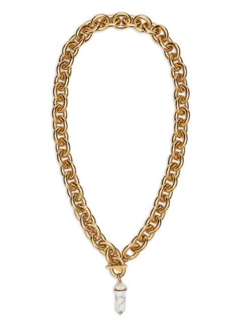 Roberto Cavalli stone-pendant chain necklace