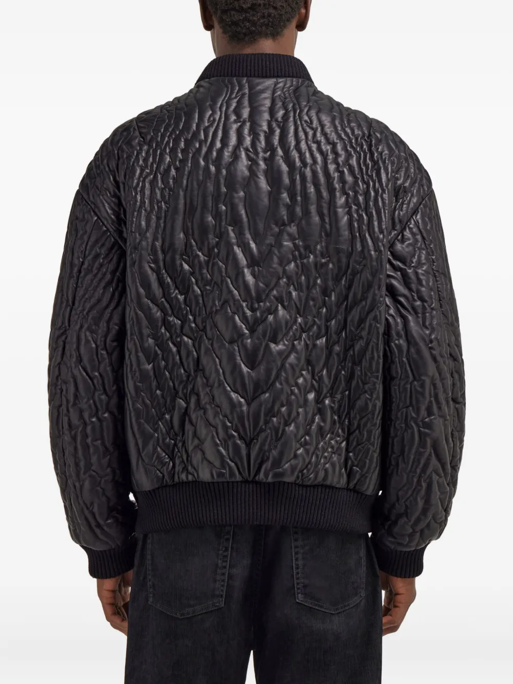 Roberto Cavalli Gewatteerd bomberjack Zwart