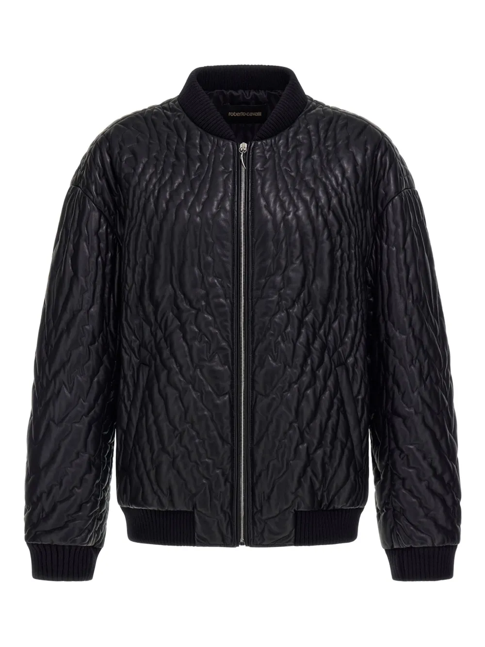 Roberto Cavalli veste bomber à design matelassé | noir | Image 1
