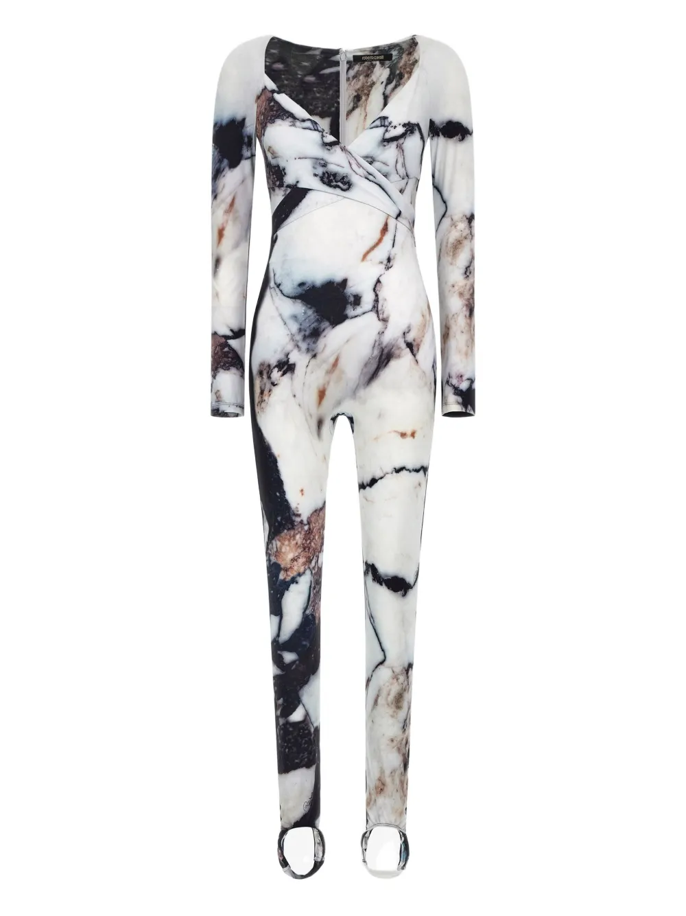 Roberto Cavalli jumpsuit con estampado marmoleado | blanco | Image 1