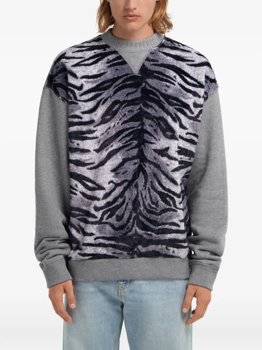 Roberto Cavalli Sweater met zebraprint Grijs