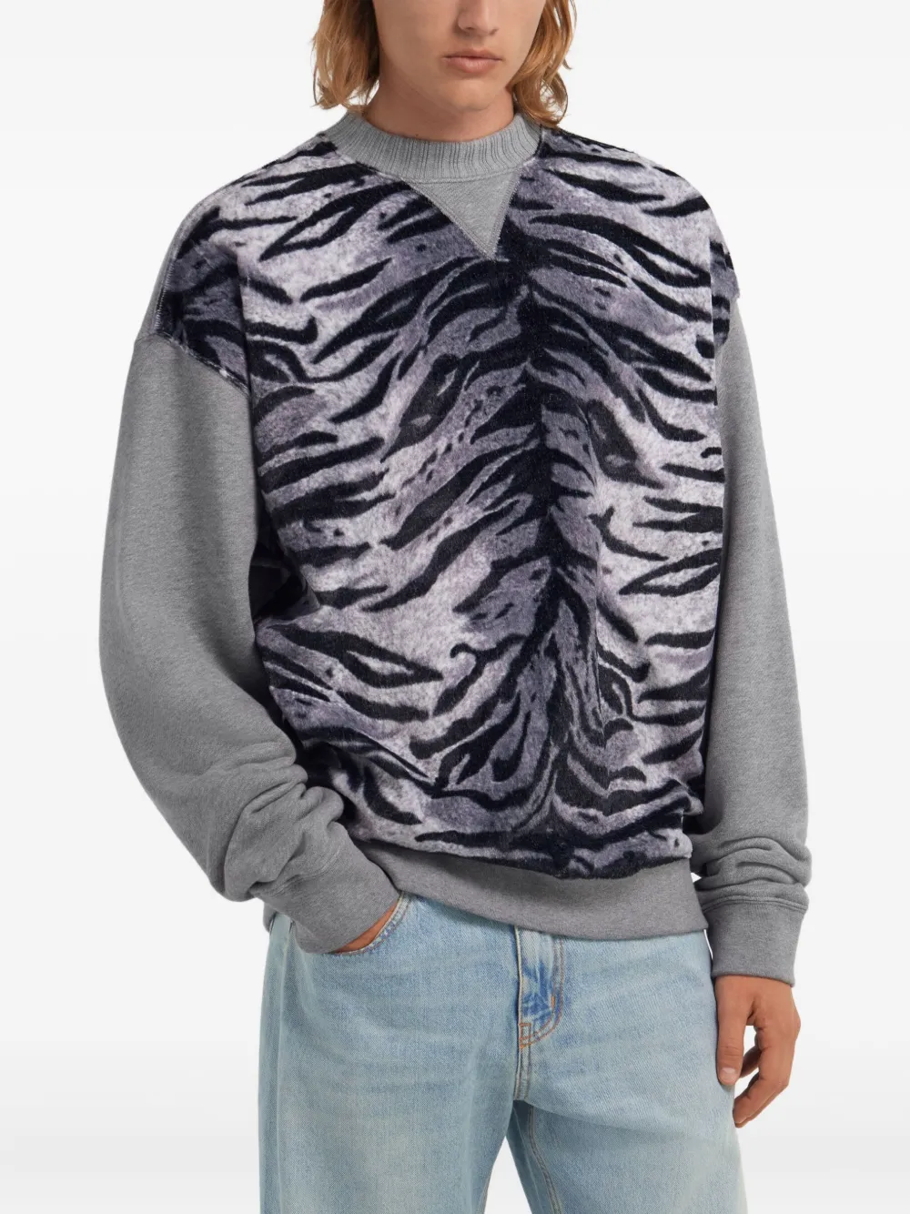 Roberto Cavalli Sweater met zebraprint Grijs