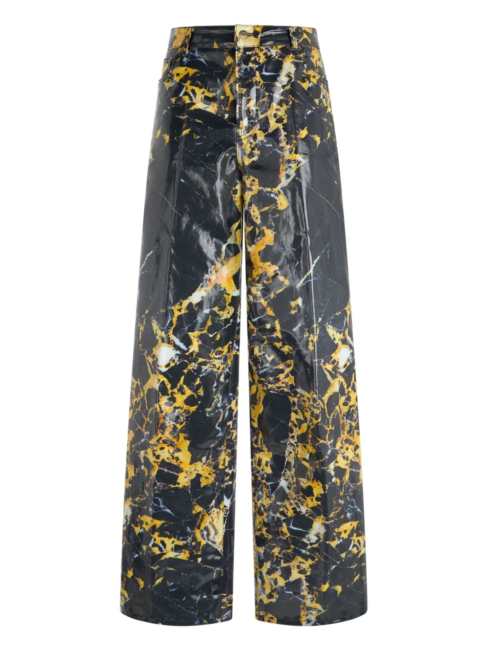 Roberto Cavalli pantalon à imprimé marbré - Noir Roberto Cavalli pantalon à imprimé marbré - Noir