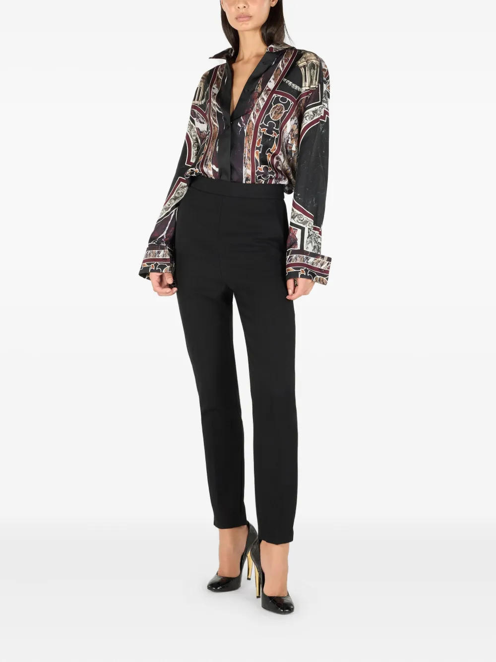 Roberto Cavalli wool trousers - Zwart