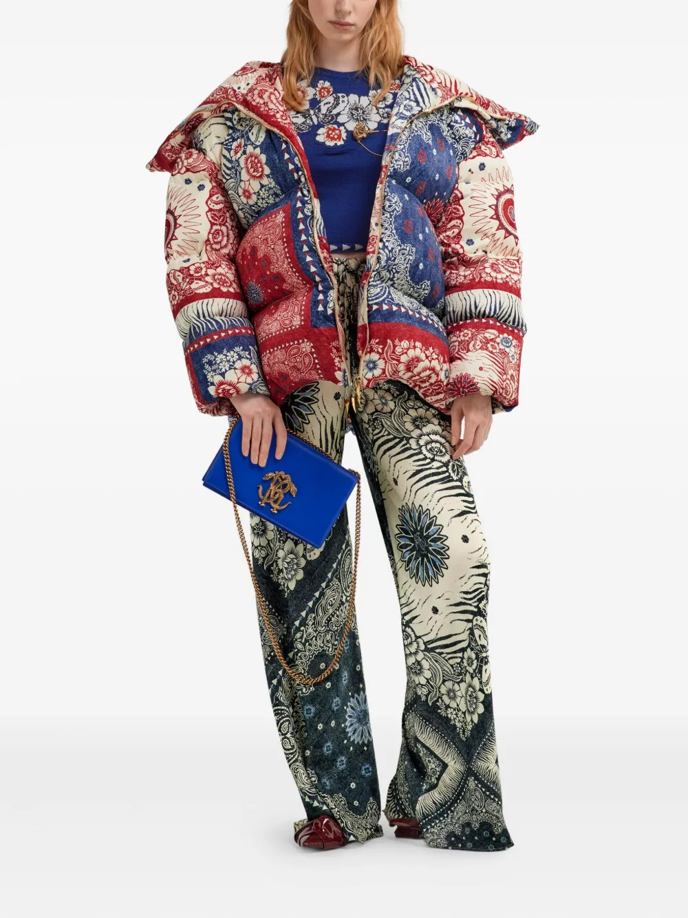 Roberto Cavalli bandana-print puffer jacket | Down Jackets | Image 2