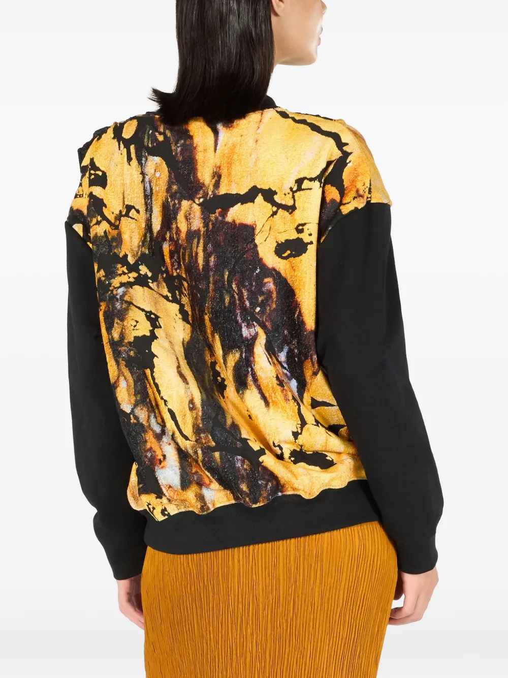 Roberto Cavalli Marble-print Sweatshirt In Multi