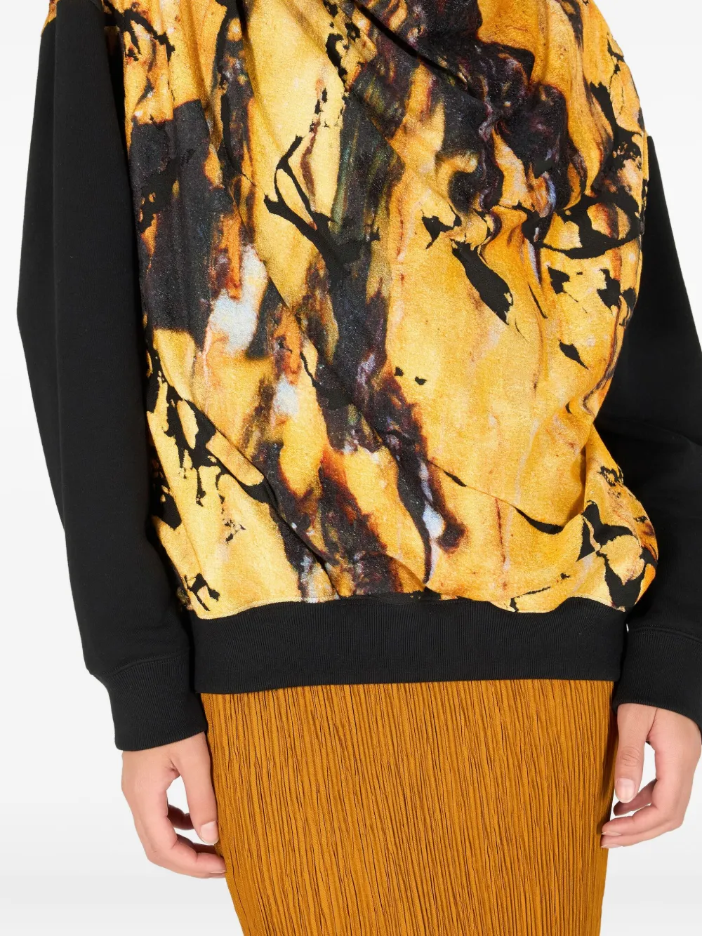 Roberto Cavalli Marble-print Sweatshirt In Multi