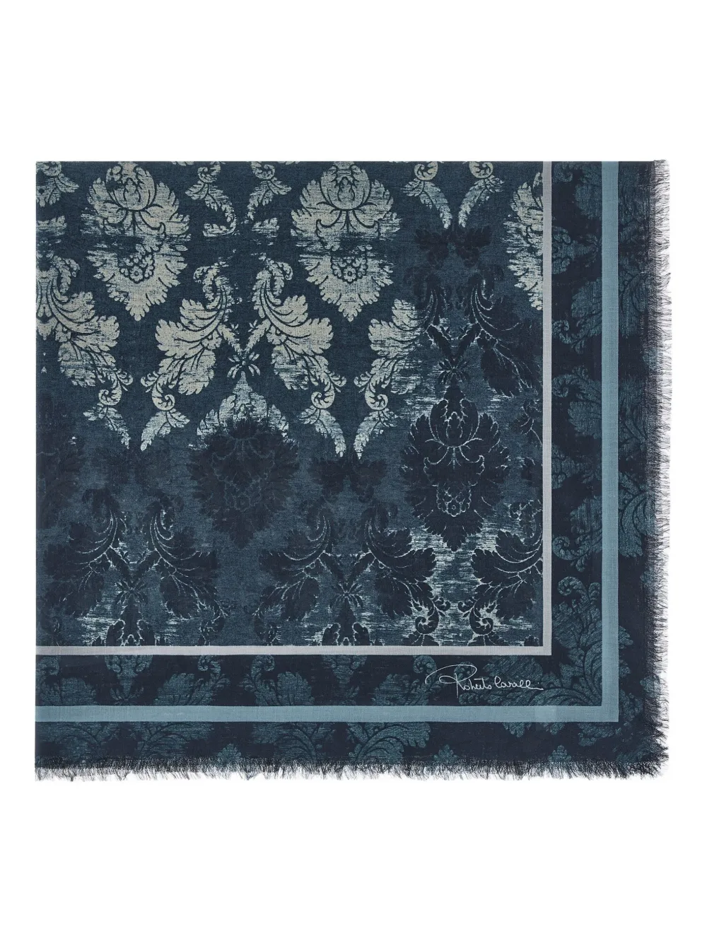 Roberto Cavalli brocade-print shawl | Blue | Image 1