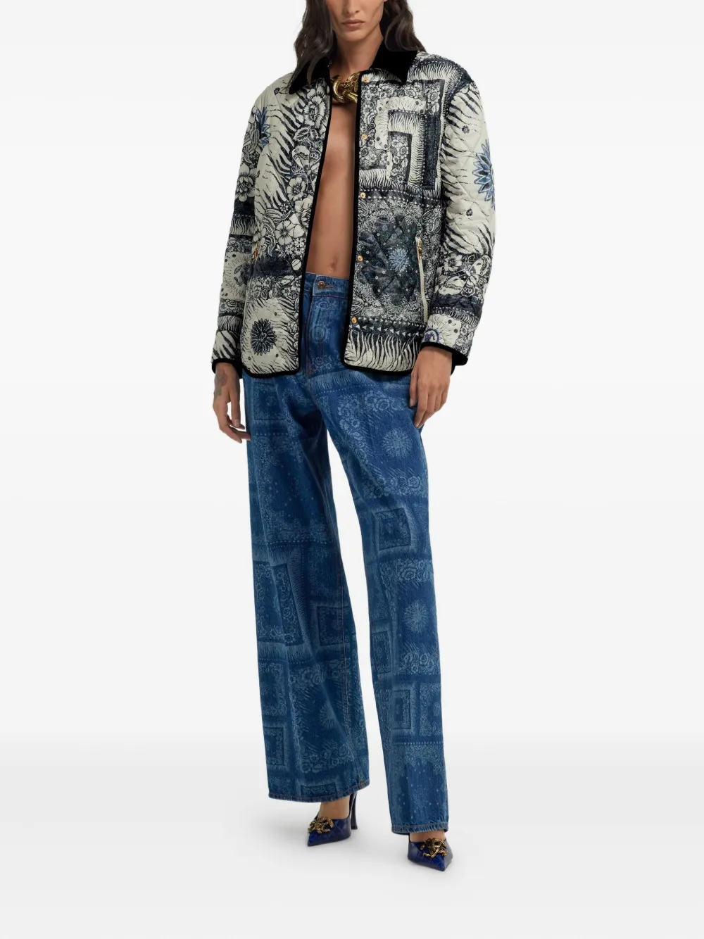 Roberto Cavalli bandana-print jacket | Varsity Jackets | Image 2