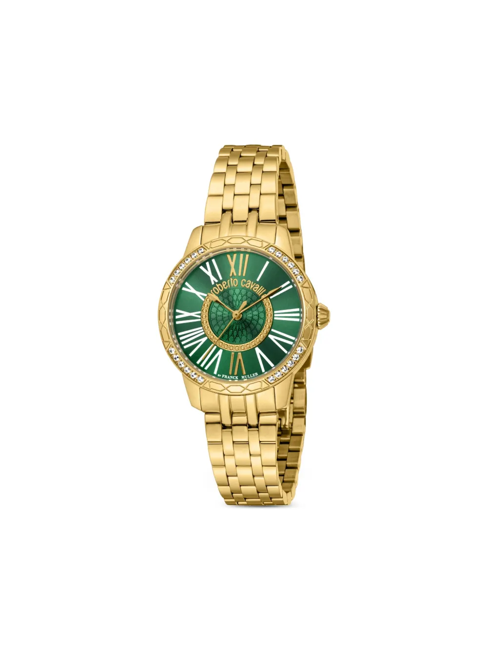 Roberto Cavalli al quarzo in acciaio inossidabile 30mm - Verde