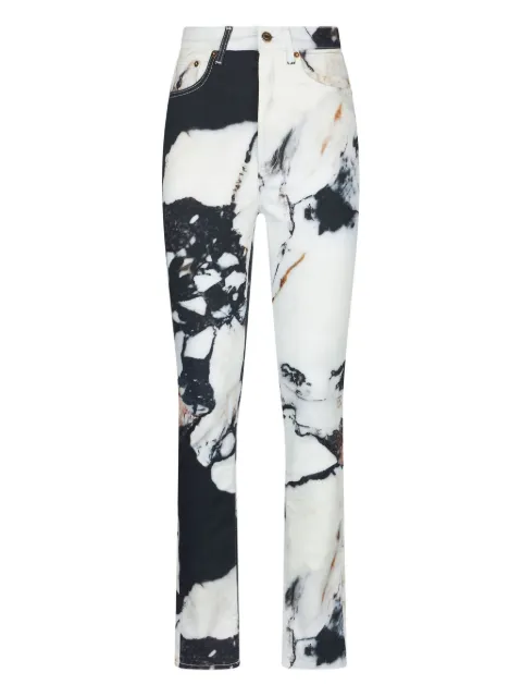 Roberto Cavalli pantalones skinny con estampado jaspeado