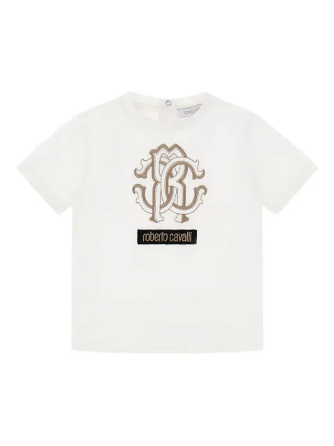 Roberto Cavalli playera con logo bordado