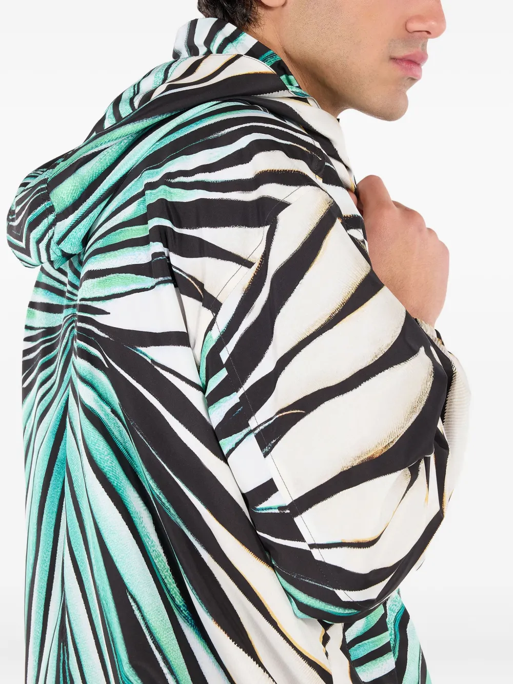 Roberto Cavalli Ray Of Sea-print Jacket In Multi