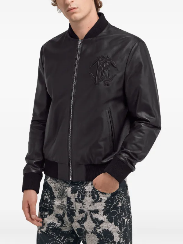 Roberto Cavalli レザージャケット | ブラック | FARFETCH JP