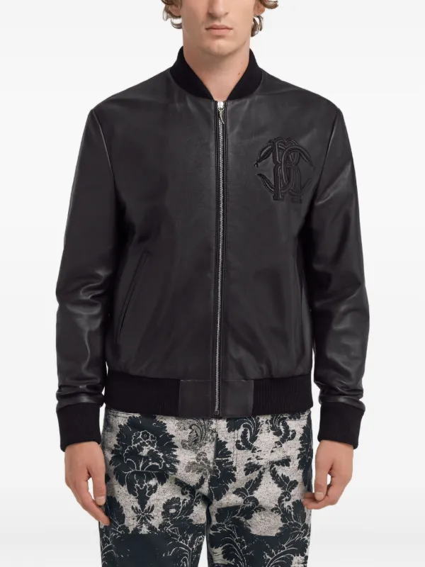 ✨美品✨ ロベルトカヴァリ　ジャケット　ブラック　レザー　56サイズ Roberto Cavalli レザージャケット | ブラック | FARFETCH JP