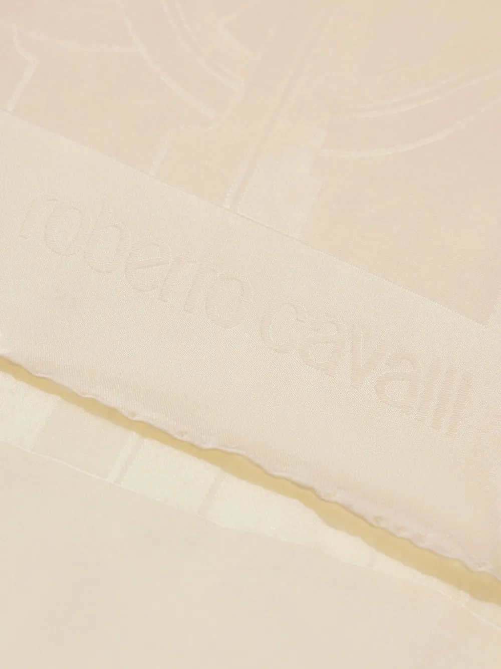 Roberto Cavalli Sjaal met jacquard - Beige