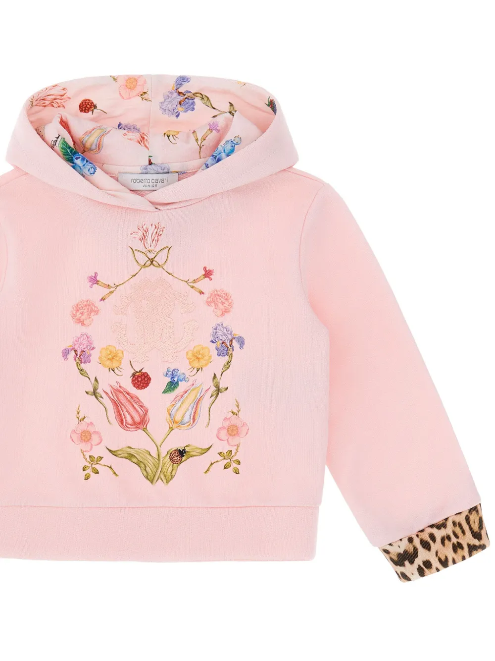 Roberto Cavalli Cotton Sweatshirt In Pink