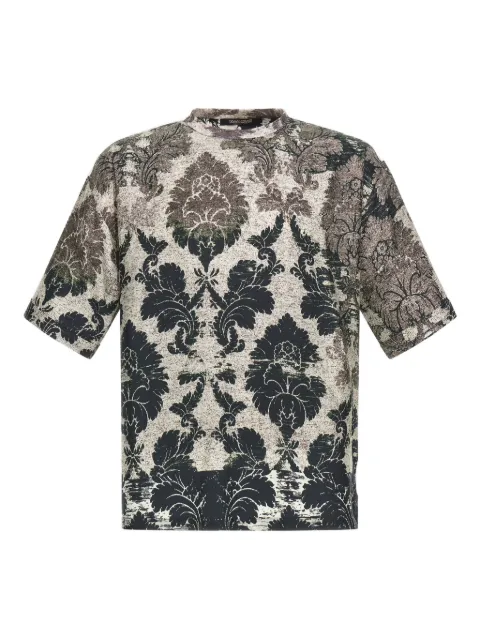 Roberto Cavalli broccato print T-Shirt