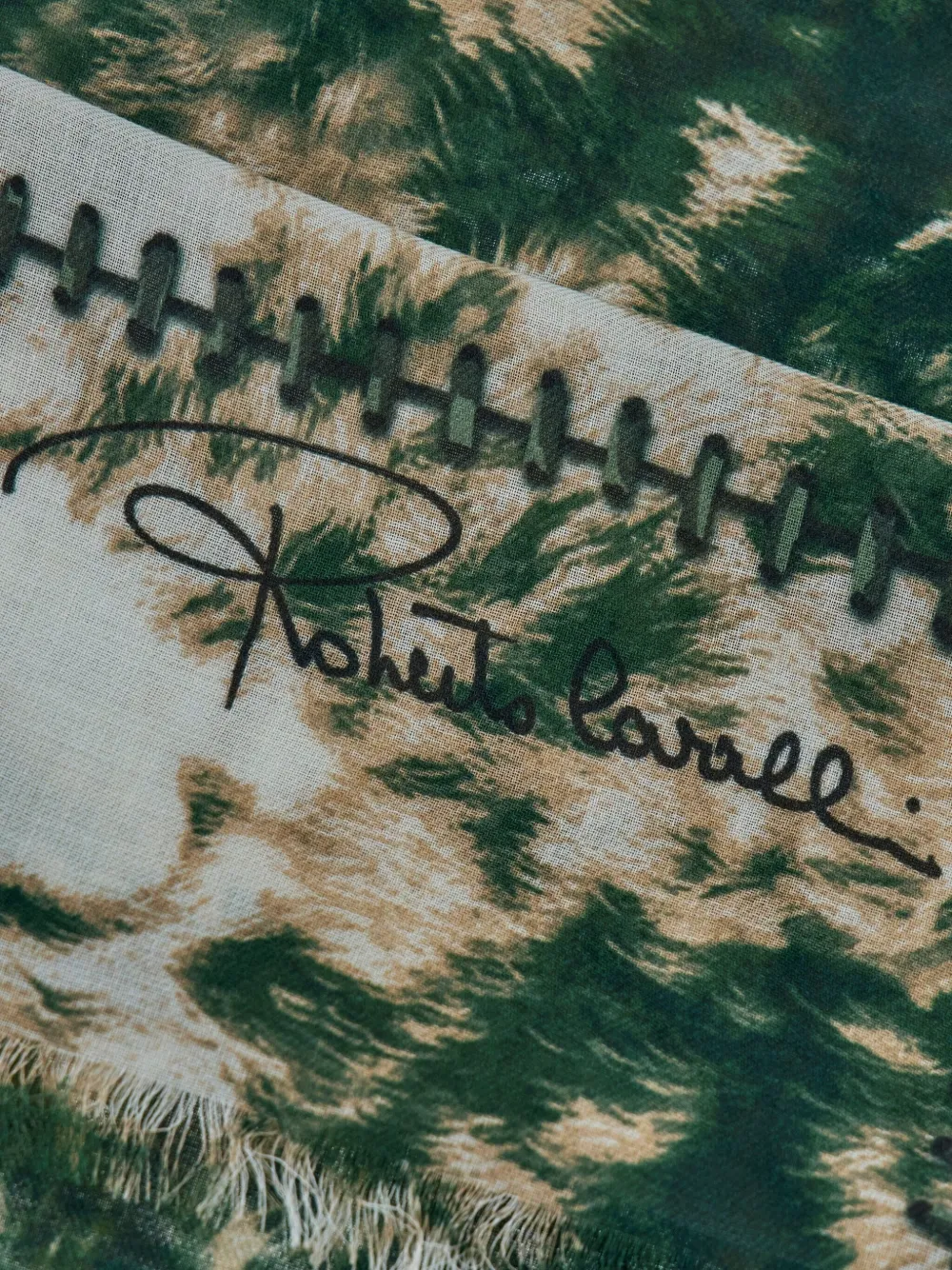 Roberto Cavalli Sjaal met Appaloosa-print - Groen