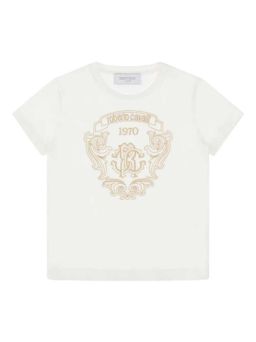 Roberto Cavalli embroidered-logo T-shirt - Bianco