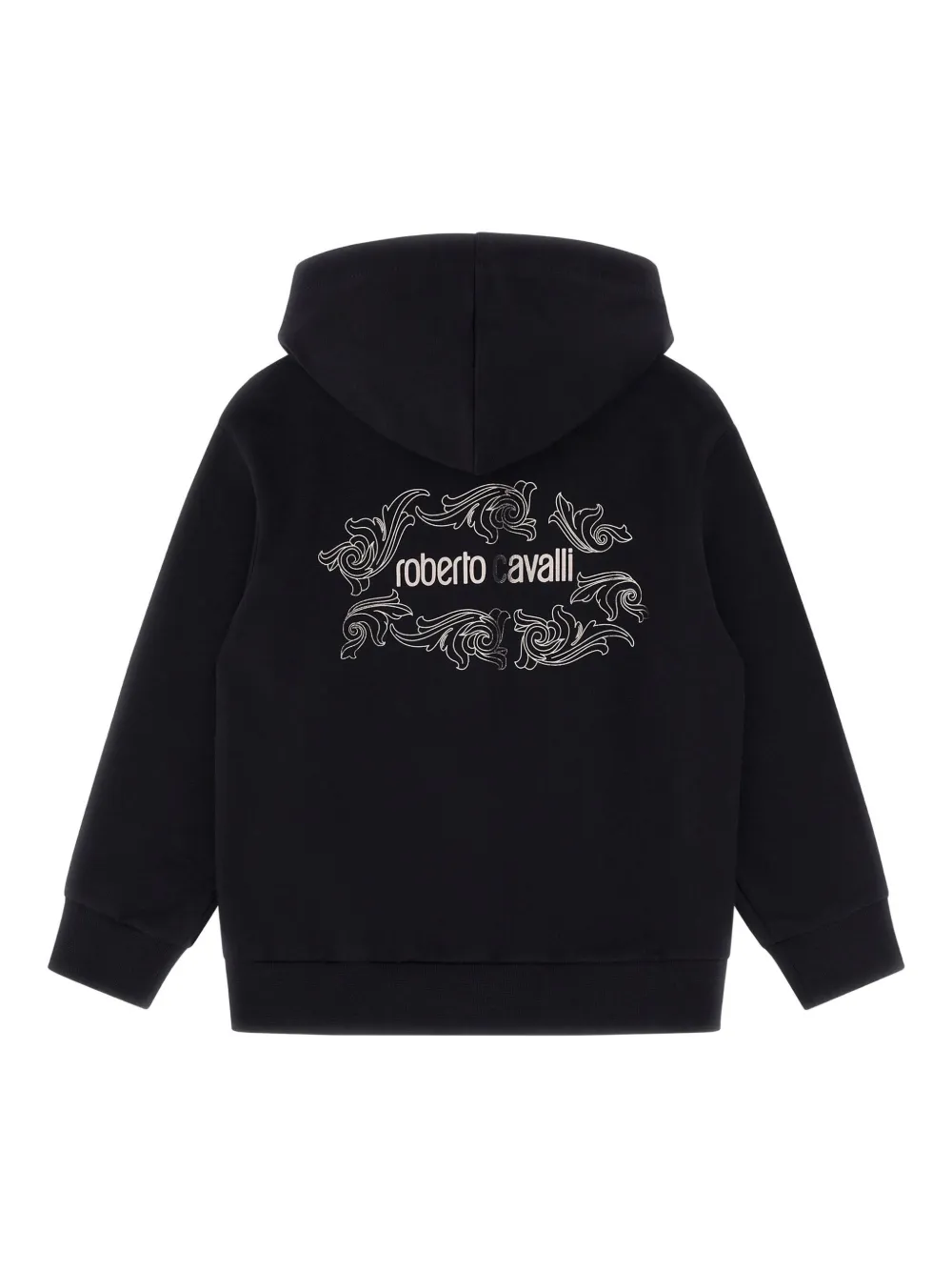 Roberto Cavalli Logo-print Hoodie In Black