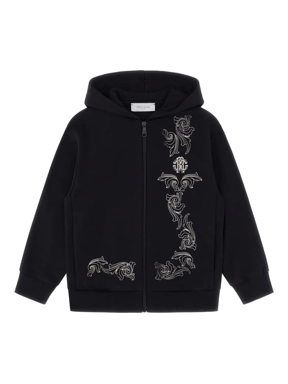 Roberto Cavalli Logo-print Hoodie In Black