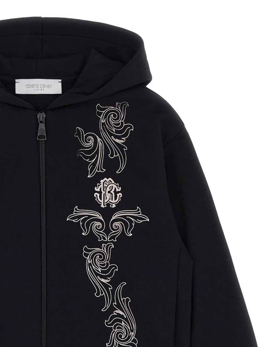 Roberto Cavalli Logo-print Hoodie In Black