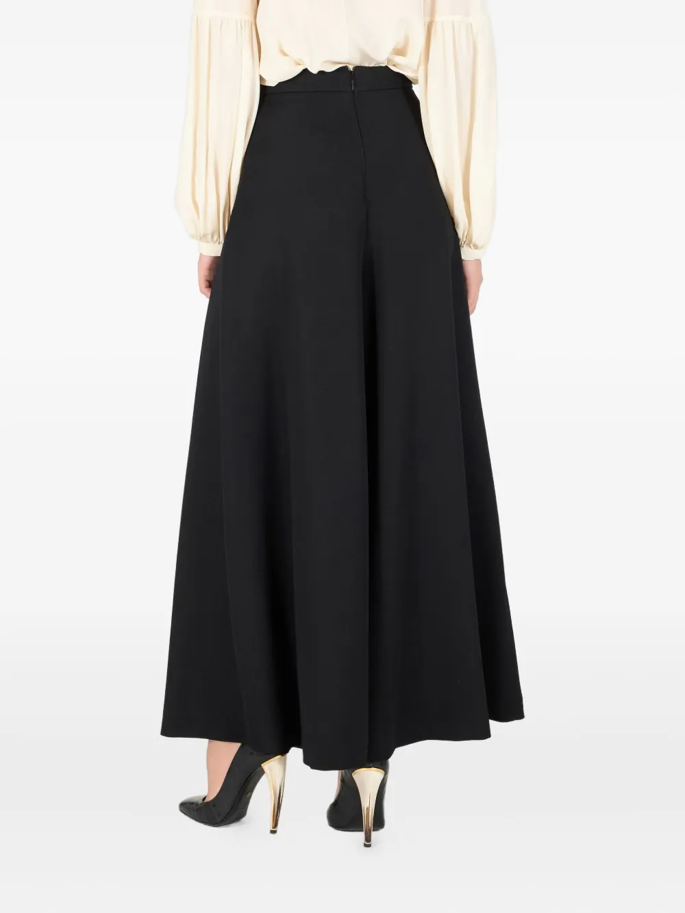 Roberto Cavalli Wollen palazzo broek Zwart