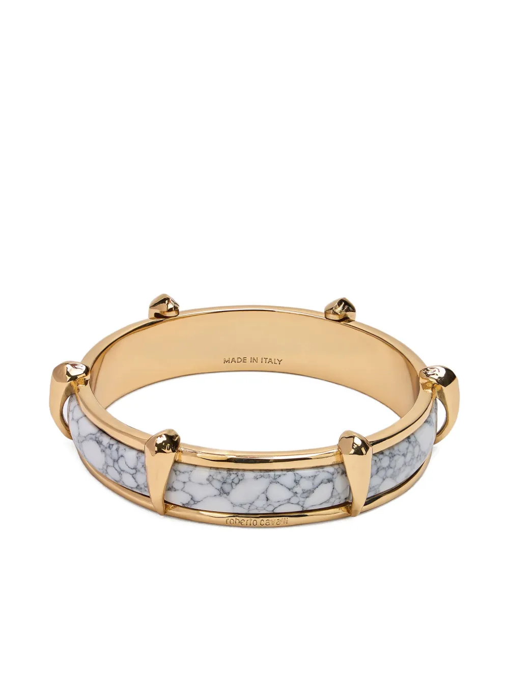 Roberto Cavalli marble-effect bracelet - Gold