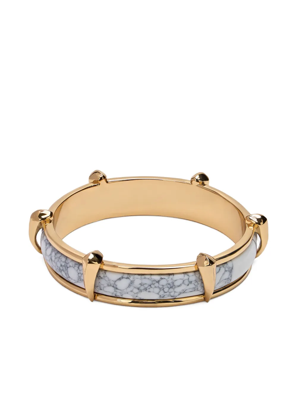 Roberto Cavalli Marble-effect Bracelet - Gold 