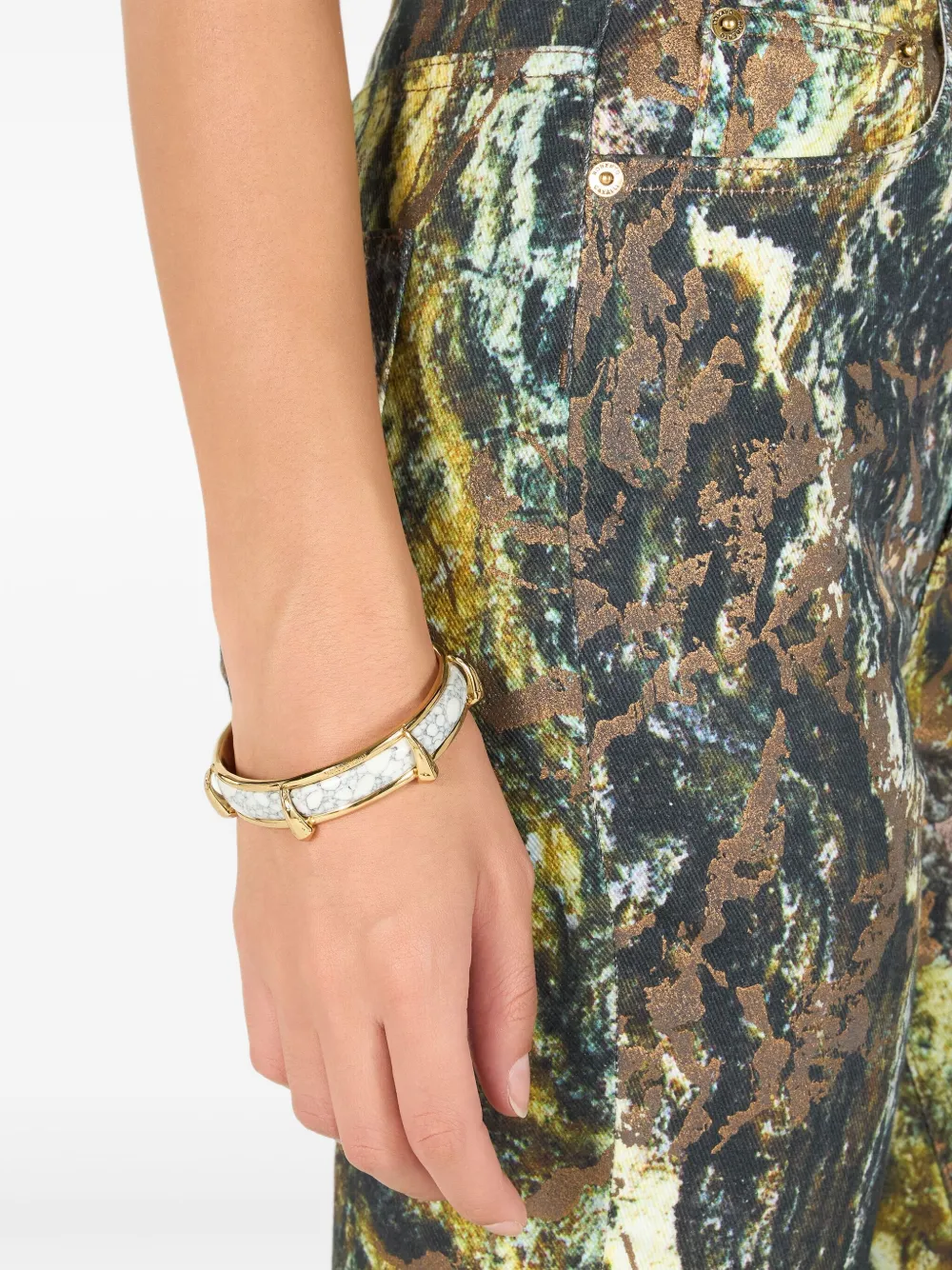  Roberto Cavalli Marble-effect Bracelet - Gold 
