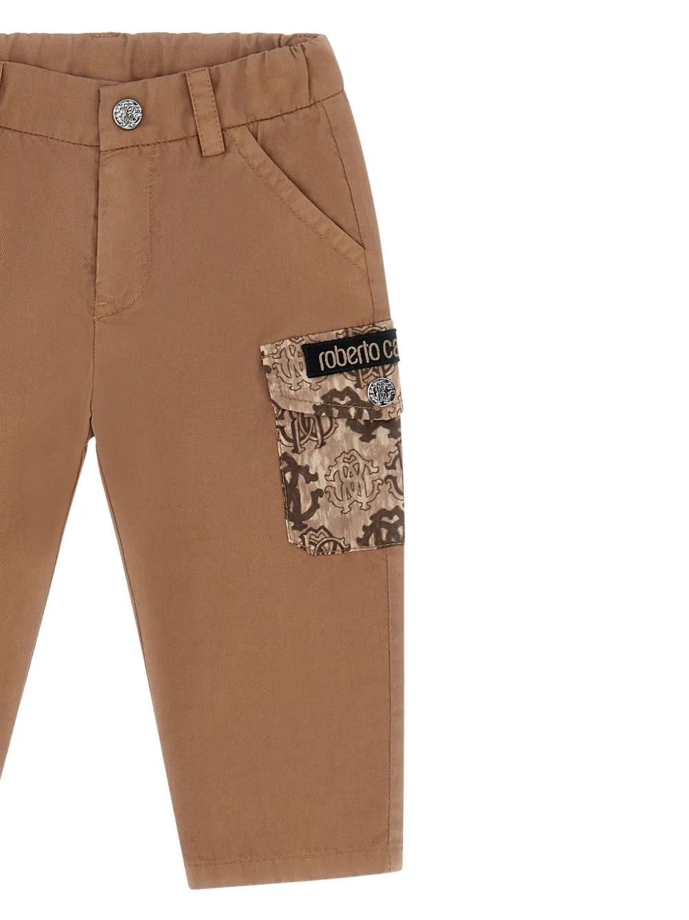Roberto Cavalli Junior Broek met logo Bruin