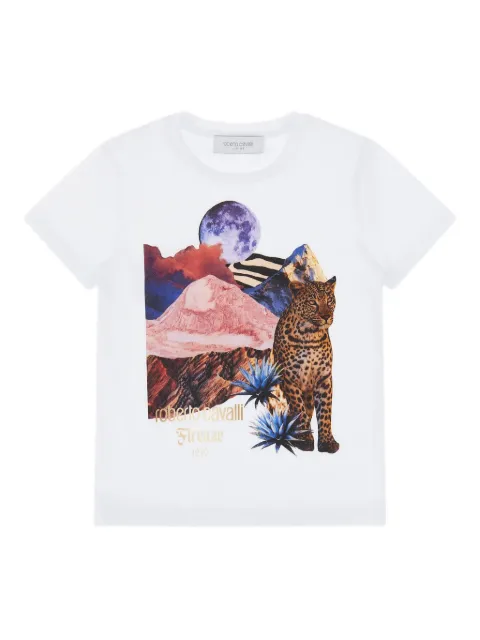 Roberto Cavalli playera con estampado gráfico