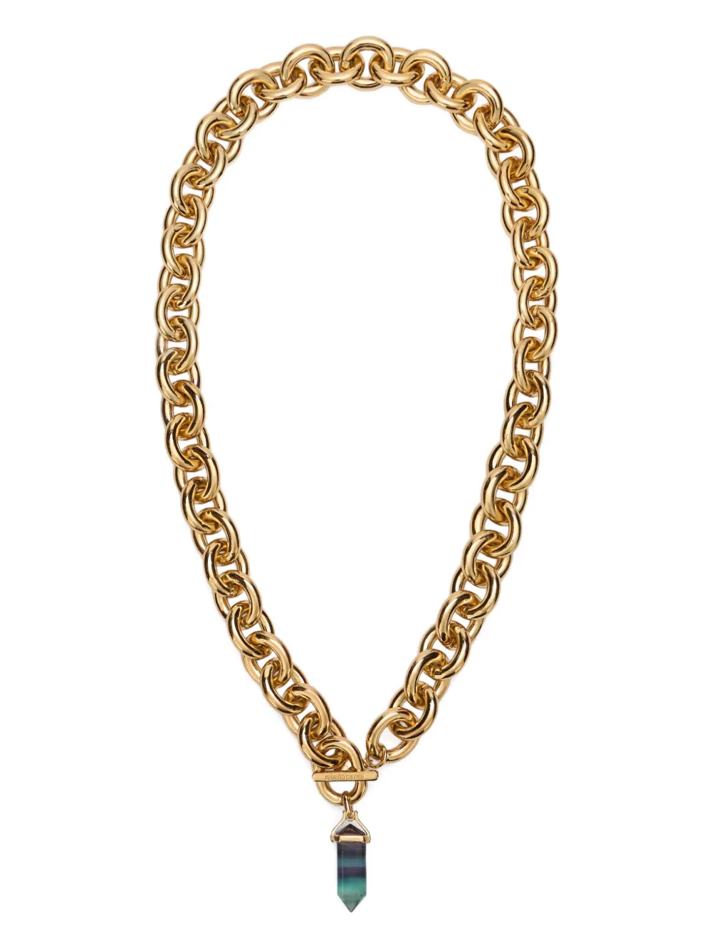 Roberto Cavalli stone-pendant chain necklace - Oro