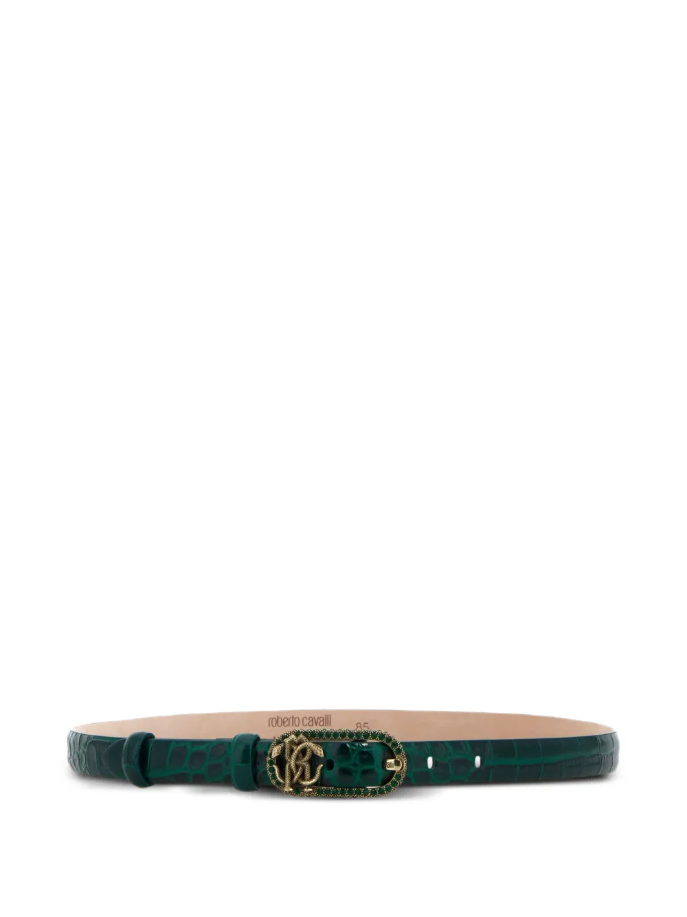 Roberto Cavalli logo embellished belt - Green
