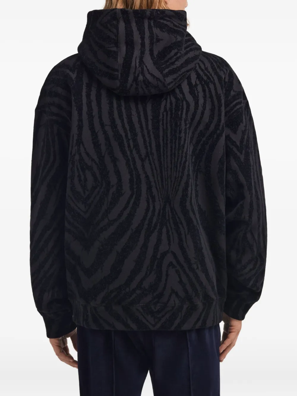 Roberto Cavalli Hoodie met zebraprint Zwart