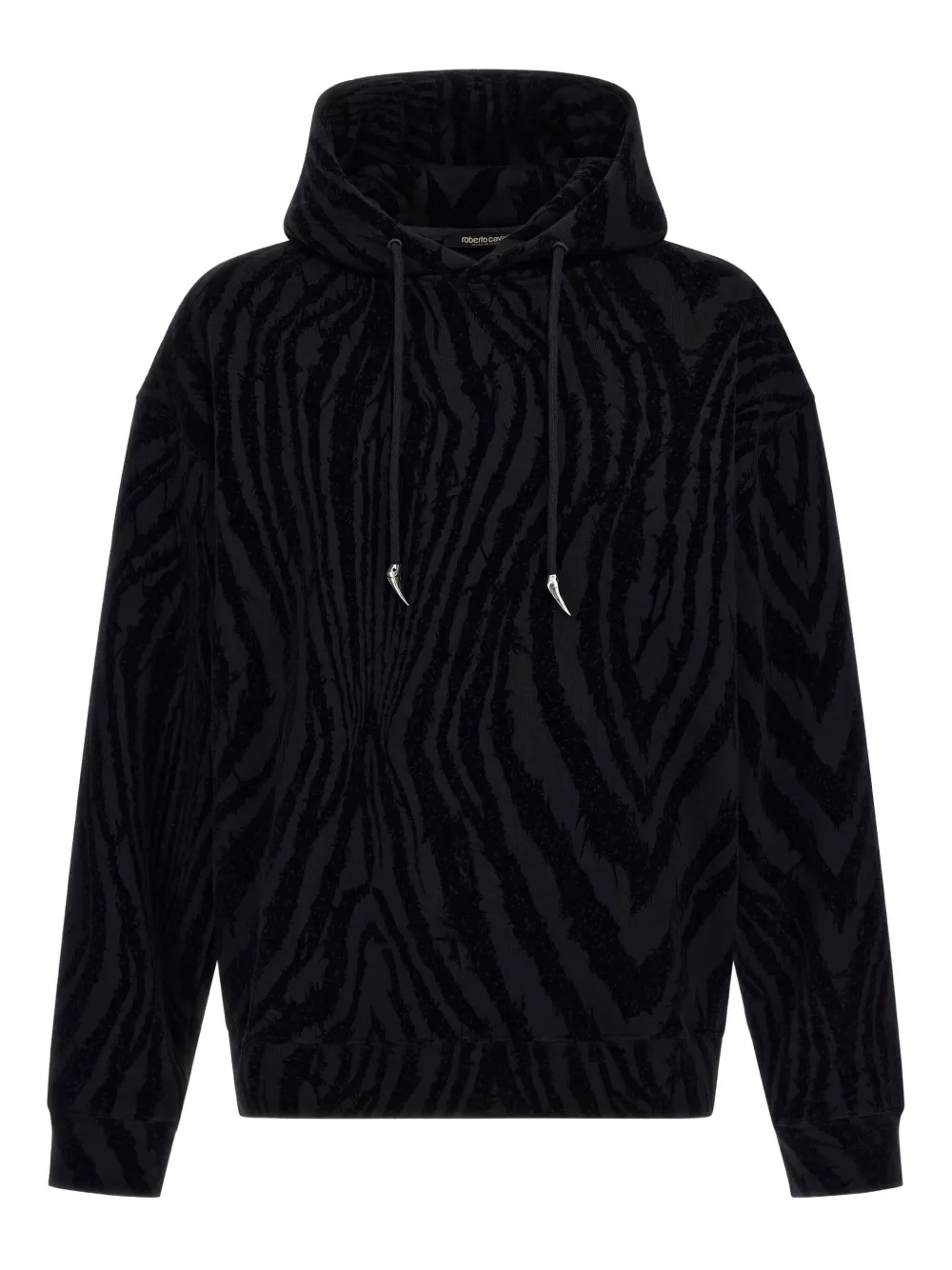 Roberto Cavalli sudadera con capucha y estampado de cebra | negro | Image 1