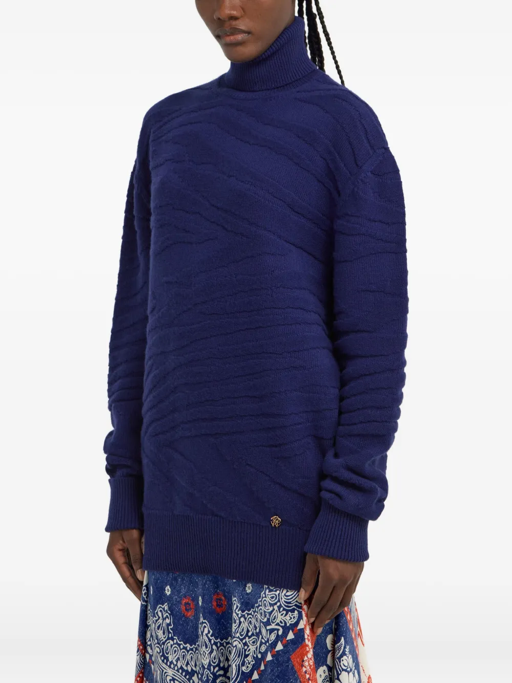 Roberto Cavalli Wollen coltrui Blauw